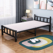 Folding bed single bed household nap office lunch break double 12 m simple rental room portable hard bed