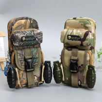 Vertical camouflage pen bag male large capacity stationery box male primary school student Oxford Cloth Pencil box multifunctional middle school student junior high school student stationery bag children beige green gift stationery boy