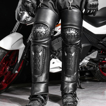 Winter motorcycle riding knee pads waterproof plus velvet warm locomotive protective gear male windshield Knight equipment anti-drop leg protection