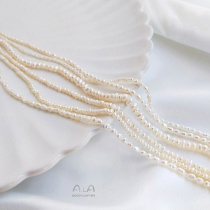 Natural Freshwater Pearl Small Size 2-3mm Fine Pearl Rice Beads Diy Handstring Beads Flow Suearrings Ornament Material