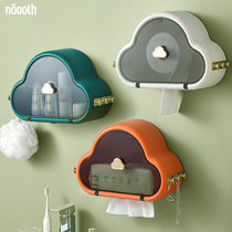 Creative toilet tissue box hanging wall-free non-hole disposable washcloth holder roll paper storage box