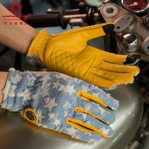  uglybros motorcycle motorcycle riding gloves leather touch screen Harley Knight retro old fall-proof denim