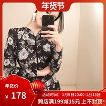 Hot spring swimsuit women 2021 New Korean ins Wind long sleeve belly thin conservative printed large size swimsuit