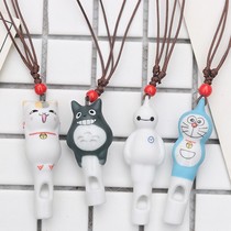 Cartoon Kindergarten Baby Mouth Whistle Children Toy Can Blow Ceramic Safe Baby Necklace Pendant Pendant