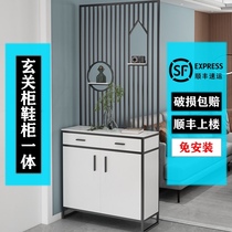 Light luxury wind home entry door entrance cabinet shoe cabinet integrated modern simple household door living room brake partition screen