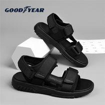 Goodyear mens sandals 2022 new casual driving non-slip deodorant beach shoes with trendy sandals outside summer