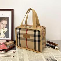 Simple high feel cosmetic bag female Korean ins portable cosmetics wash storage bag waterproof large capacity