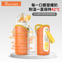 Nicemami shell baby bottle thermos set baby out to flush milk artifact milk thermostat warm milk portable thermostatic car