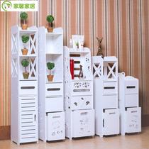 Bathroom clamp sewing cabinet floor shelve toilet waterproof side cabinet toilet storage narrow cabinet toilet paper towels storage cabinet