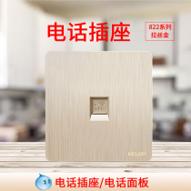 Delixi Official Flagship Store Switch Socket Phone Socket A Single Phone Socket Home Wall Panel Gold