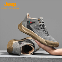 jeep Martin boots mens shoes 2021 New Tide autumn winter high-top short boots outdoor casual mens tooling shoes