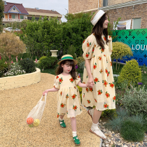 Pro-Child Clothing Girl Han Edition Snowspun Foreign Air Dress New Internet Red Trendy Summer Seaside Beach Dress Mother Women Dress