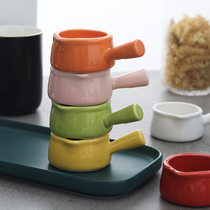 2020 ceramic with handle mini milk pot small milk pot milk cup milk jar with handle milk cup sauce dish coffee utensil