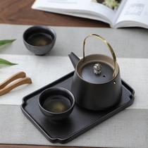 Tea set Small set retro home simple 4 people living room Tea Cup ceramic small high temperature resistant Chinese bubble teapot