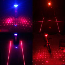 Bicycle light laser tail light multi-color Selected LED mountain bike light rear tail light LED warning light night riding equipment