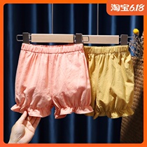 Girl shorts 2022 new children Summer Korean version casual thin underpants hot pants 100 hitch pure color pants