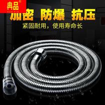 Shower hose shower nozzle bath faucet water heater universal 1 5 m 2 m stainless steel hot and cold water pipe