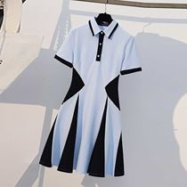  Plus size womens clothing 200 kg fat sister summer skirt female western style cover belly thin fragrance loose dress trend