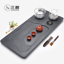 Wu Jinshi tea tray Kung Fu tea set Household living room with electromagnetic stove integrated tea table automatic kettle sea