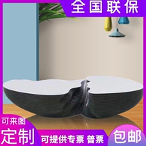 FRP simple modern creative designer crack-shaped outdoor cloud model room Villa Hotel shaped coffee table