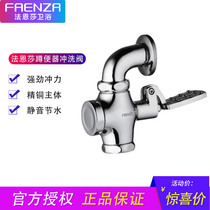 Faenza foot squatting toilet Fine copper brass flushing valve All copper foot valve Stool flushing device F87883