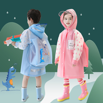 Childrens raincoats boys and children waterproof girls Baby Kindergarten transparent primary school poncho Dinosaur Raincoat