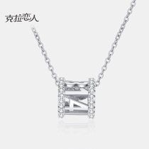  Carat lovers jewelry S925 silver plated K gold magic circle ring Silver necklace Tanabata gift
