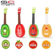 Emulated Fruit Mini Guitar Four Strings Violin Jukri Riukeri can play musical instrument Puzzle Children Play