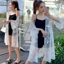 Beach swimsuit outer gauze fairy girl Summer set face sunscreen one-piece sale large size can be used in the water
