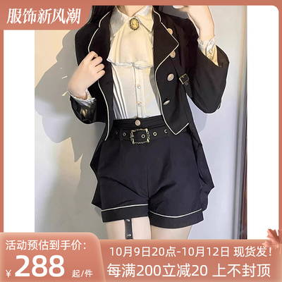 taobao agent Set, cardigan, shorts, Lolita style, three piece suit