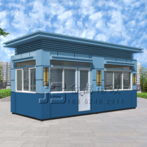 Security Guard Kiosk Gate Guard Duty Class Room Large Pass Room Custom Finished Factory Gate Room Removable Office Manufacturer