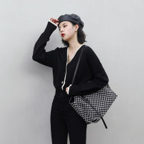 V-collar feminine sweater womens long sleeve loose Joker slim color design sense niche coat sweater cardigan