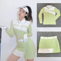 NETLS Golf Spring and Summer Color Lace Woman Sun-proof Long Sleeve Dry Sports Top Cozy Fashion Jersey