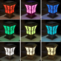 Solar Lamp Outdoor Patio Columns Headlights Garden Villa Big Door Column Lamp Outdoor Wall Waterproof Eurostyle Pillar Light