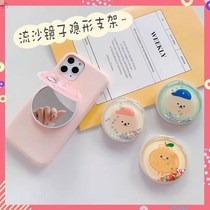 Portable mobile phone mirror sticker Advanced small mirror with makeup mirror Hand-held self-adhesive mobile phone case on the back cover
