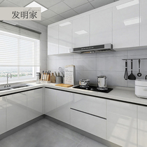 Chengdu Hangzhou whole house custom integrated kitchen cabinet Small apartment type L-shaped rock plate kitchen cabinet integrated stove cabinet decoration
