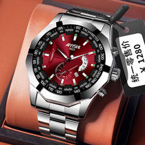 New automatic non-mechanical watch mens watch Mens fashion business luminous waterproof hollow mens watch
