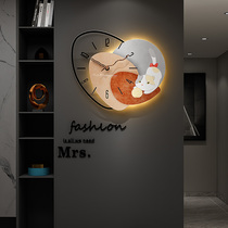 Modern simple wall clock light luxury creative clock living room bedroom home Fashion Net red decoration Nordic restaurant clock
