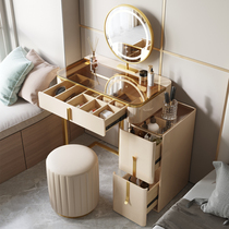  Dresser Small apartment bedroom Nordic light luxury makeup table Simple modern all solid wood mini glass makeup table