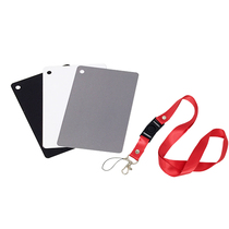White balance 18 degrees 12*17 large gray card black white and gray tricolor card exposure scratch-resistant waterproof portable neckband