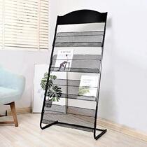 Wheeled book newspaper rack magazine rack landing office storage rack advertising rack promotional single page