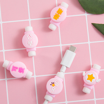 Cute winder mobile phone data cable protection head anti-break protective cover charging wire protector earphone wire winder