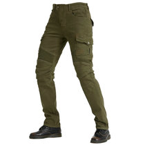  VOLERO army green casual motorcycle jeans motorcycle riding pants multi-bag tooling racing anti-fall pants men and women