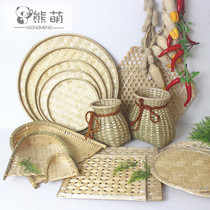 Kindergarten pendant corridor handmade bamboo fish basket painting dustpan painting Mori decoration creative 24 solar terms ornaments