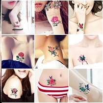 Tattoo stick clavicle flower non-reflective sticker paper sticker leg female small pattern scar sticker waterproof durable ankle tattoo