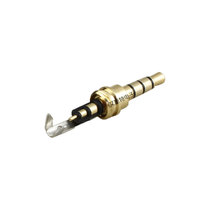 Mobile phone headset repair DIY plug 3 5mm four-section stereo two-channel wire-controlled microphone 4 with cable clip