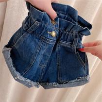 Chen Da Pig L mother custom girls Korean summer pants high waist all-match jeans childrens shorts hot pants 2020 summer