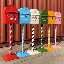European-style retro iron mailbox signal courtyard decoration of floor decoration industrial wind photography props mailbox
