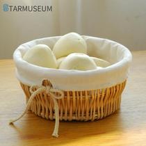 Steamed bun basket Rattan bread basket Willow restaurant bun basket Kitchen fruit dried fruit food storage basket