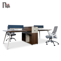 Staff four-person engineering computer office table and chair combination six-person Workbench single double simple modern industrial style
